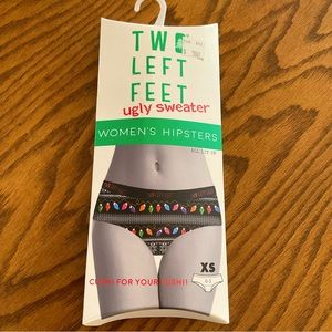 NWT Two Left Feet Ugly Sweater Women’s Hipsters, Sz XS (0-2)